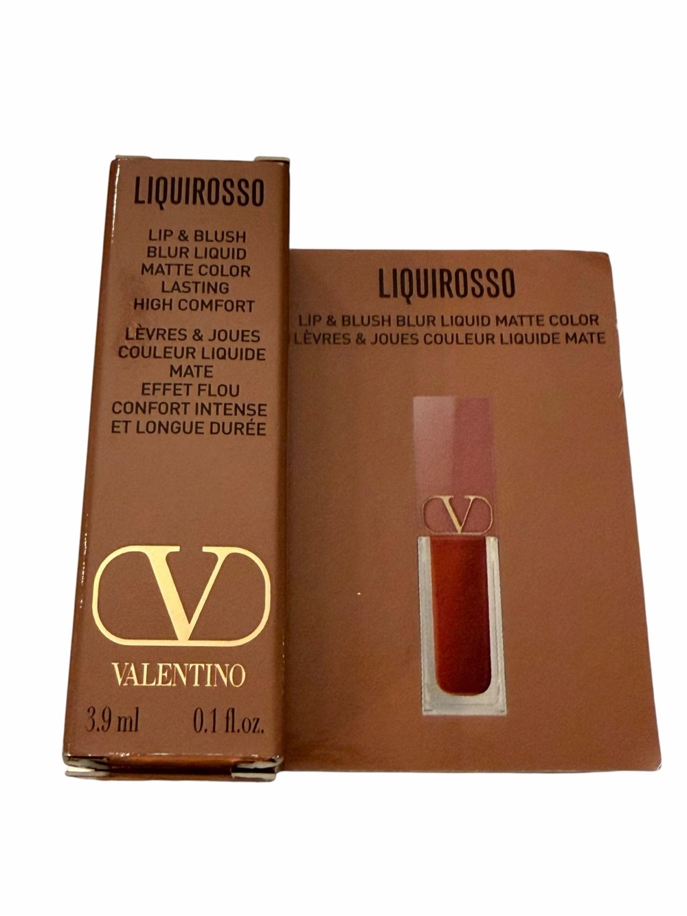Valentino Beauty Liquirosso Matte Mini Lip & Blush 302R Pink Is Punk 0.1 Oz New